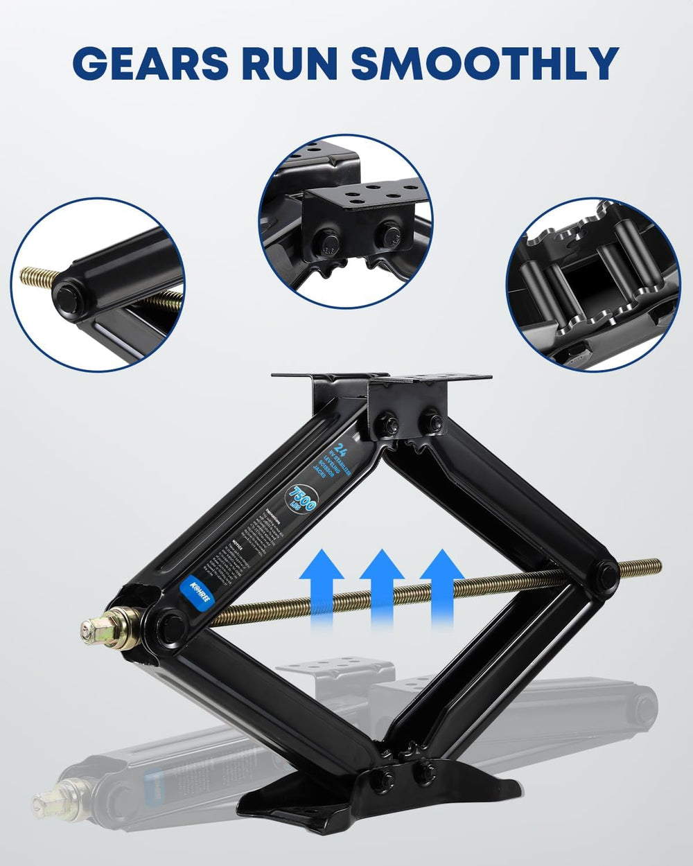Kohree 7500lbs RV Stabilizer Leveling Scissor Jacks 24" for Travel Trail...