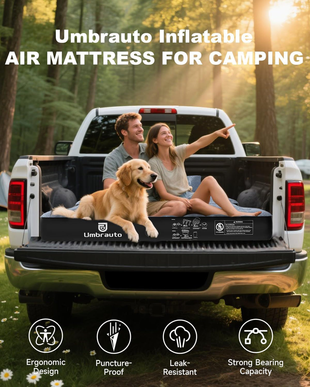 Umbrauto Inflatable Truck Bed Air Mattress for Full Size Short Truck Beds, 5....