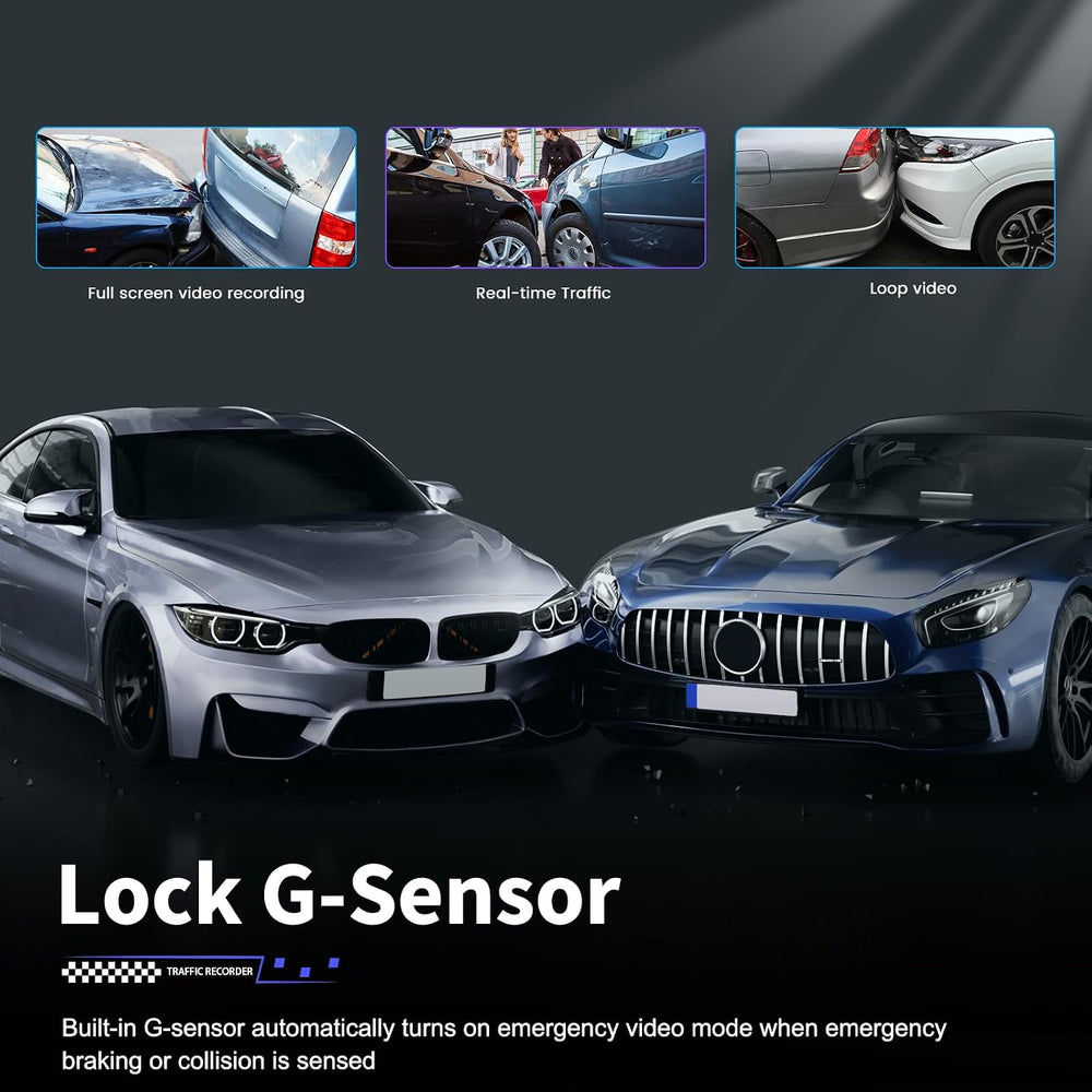 CAMECHO 4K Mirror Dash Cam Front and Rear, WiFi Rear View Mirror Camera, 9.66...