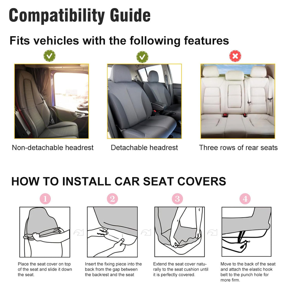 ALAZA Sun Moon Boho Cosmos Astrology Car Seat Covers Front Seats Only for Wom...