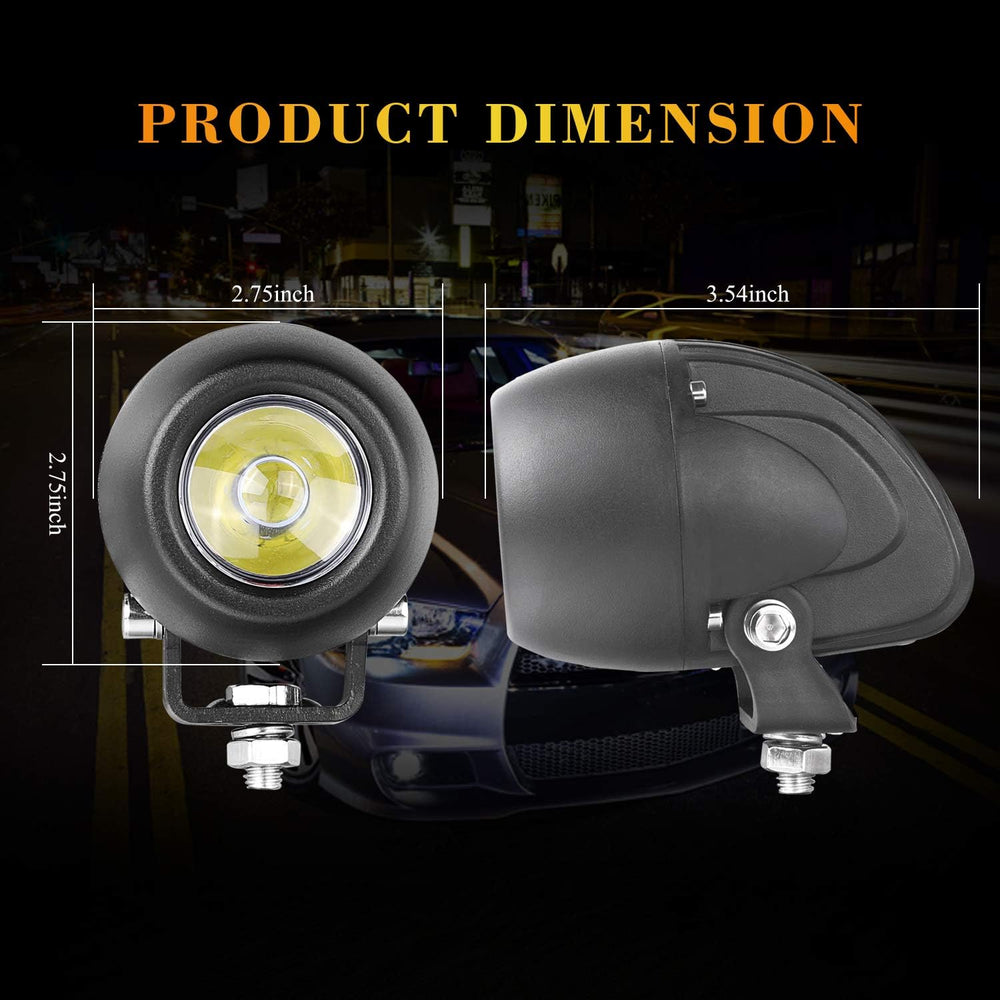 2Pcs 2.7 Inch 50W LED Driving Lights LED Pods Round Work Light Spot Light Mot...