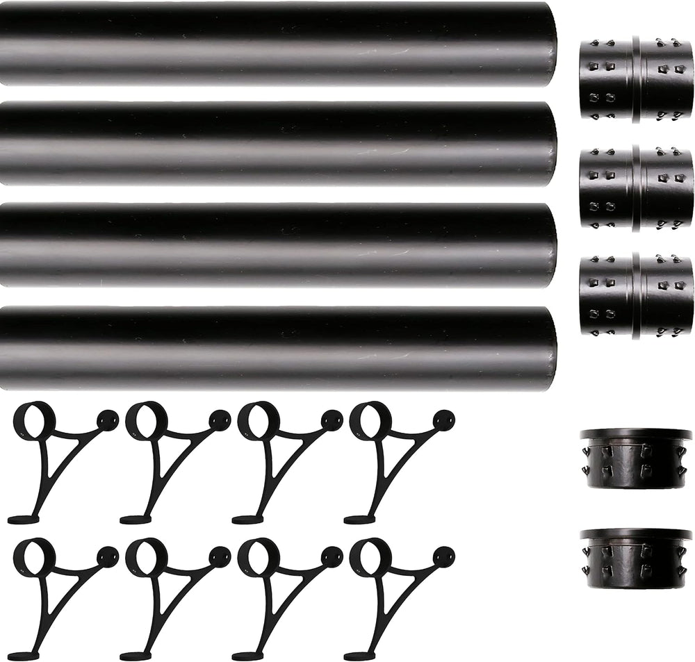 25 ft Stainless Steel Bar Foot Rail Kit, 2" OD 304 Stainless Tubing Set ...