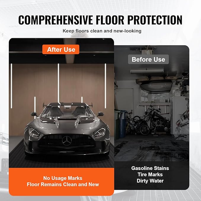 VEVOR Diamond-Plate Flooring Roll, SBR Rubber Mat, Gym & Garage Industry
