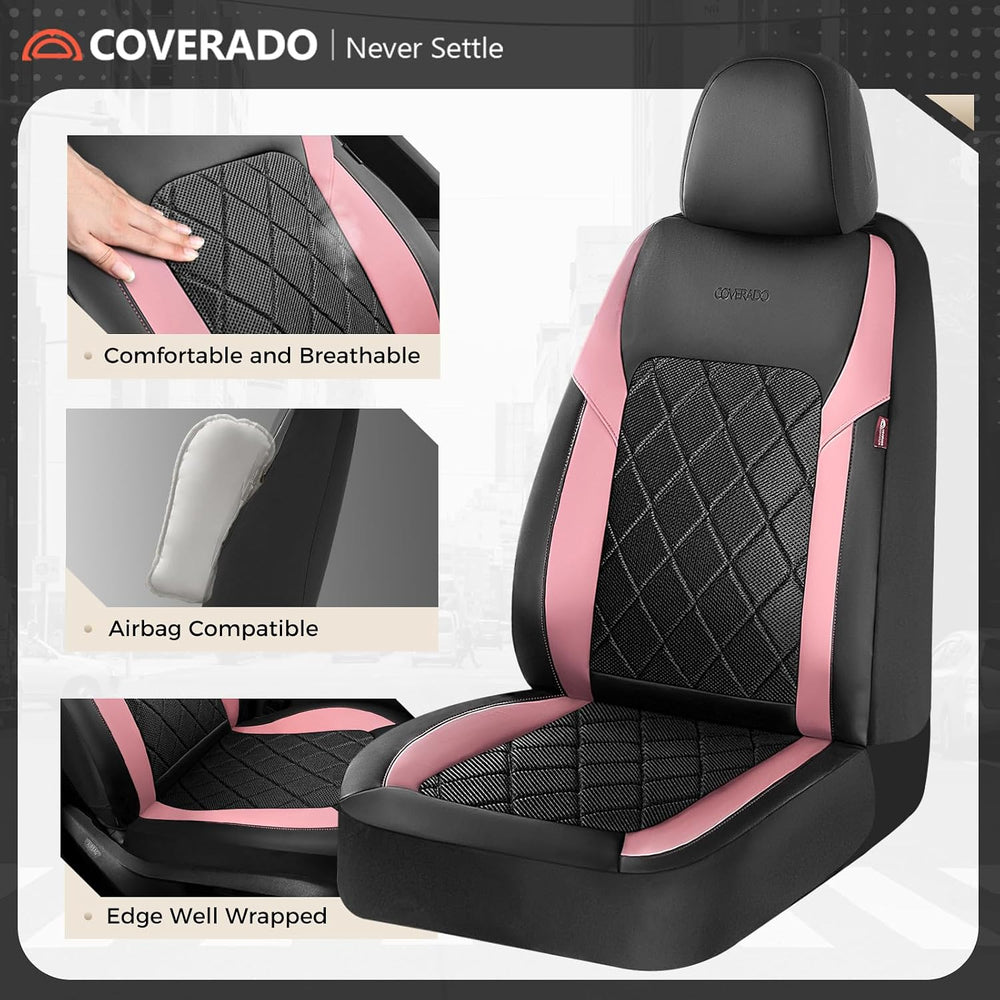 Coverado Car Seat Covers, Seat Covers Full Set, 5 Seats Automotive Seat Cover...