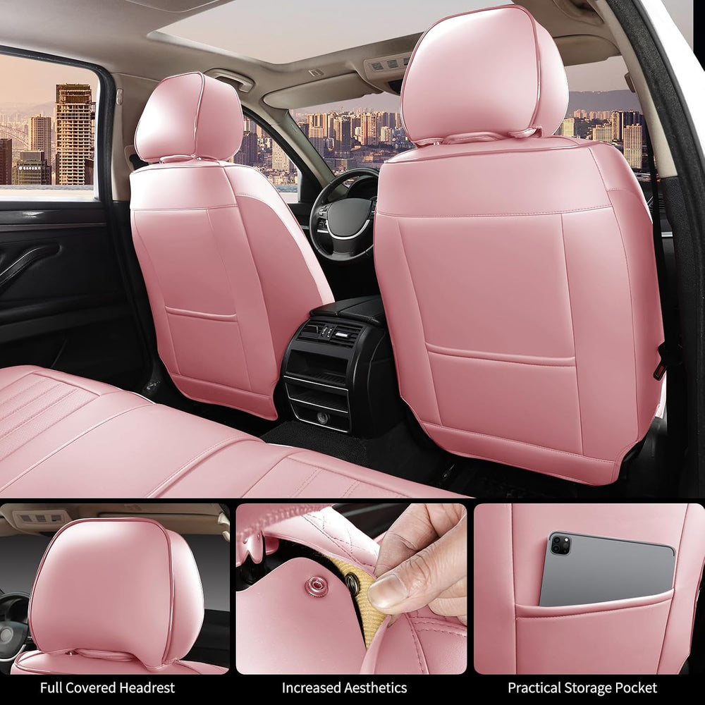 Pink Car Seat Covers Fit for Corolla Cross RAV4 Kona HR-V CRV UX,Waterproof a...