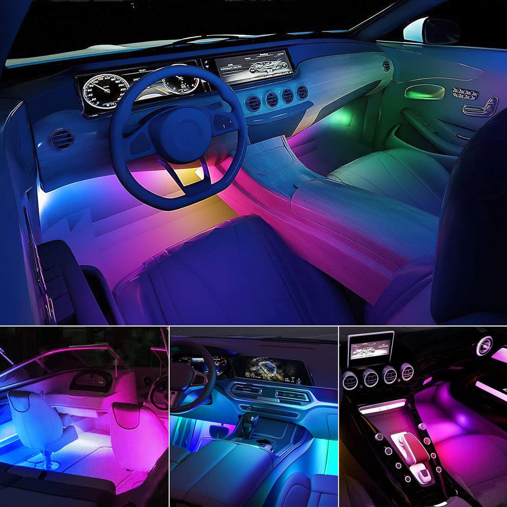 Nilight 4PCS USB Car Interior Lights Dream Color App and Remote Control