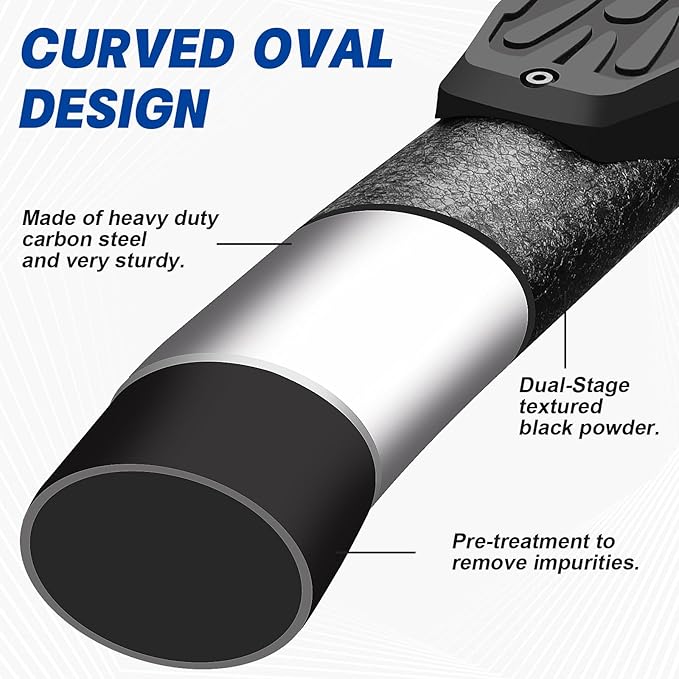 3.5 Inches Oval Tube Step Bar Running Boards Compatible