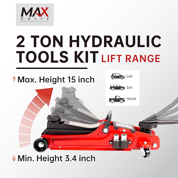 2-Ton Hydraulic Low Profile Trolley Garage Service/Floor Jack