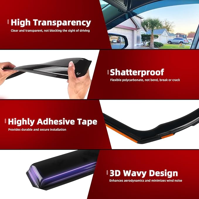 in Channel Rain Guards Fit for Buick Encore 2013-2023/Chevrolet Trax 2014 201...