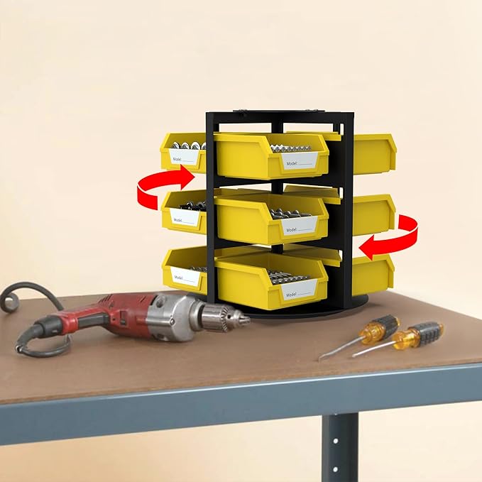 UNITEDPOWER Rotating Storage Bins, Tool Organizer, Hardware Crafts, Small Parts