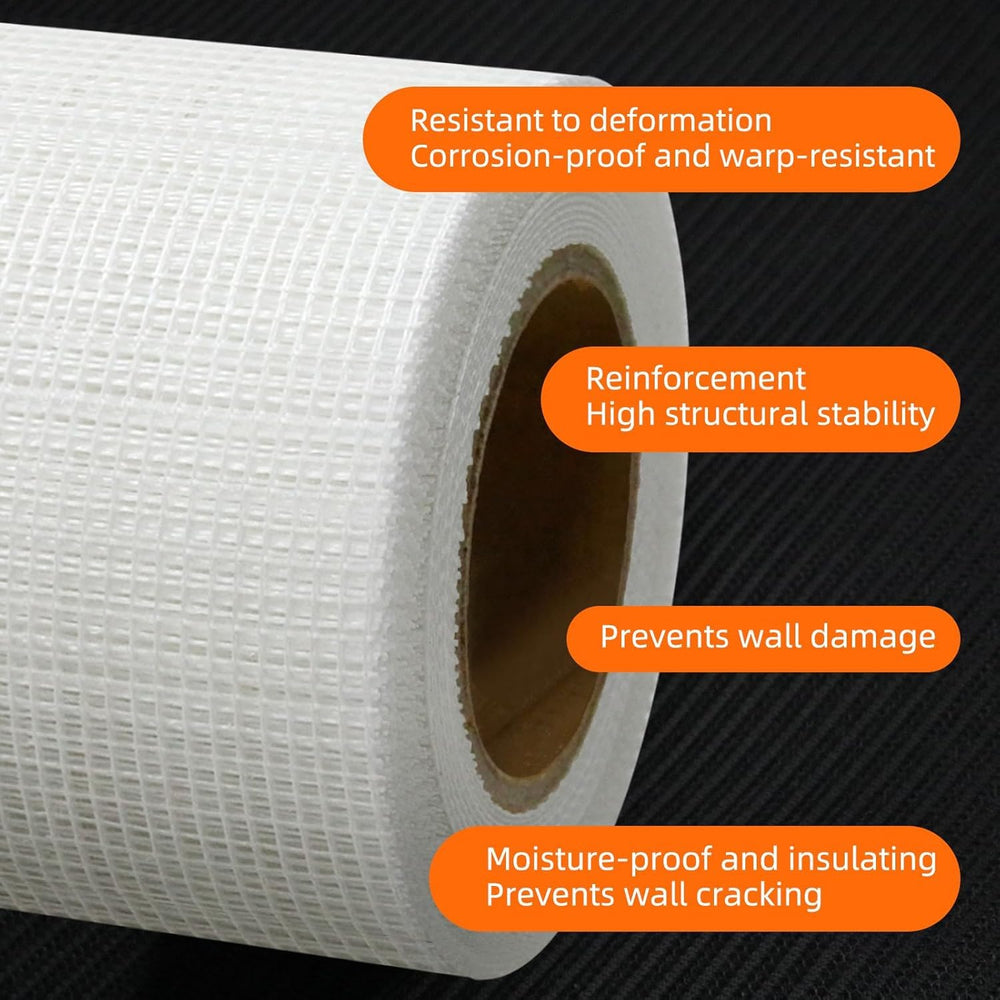 QILIMA Drywall Joint Tape 6 Inch x 75 Feet- Self-Adhesive Mesh Tape for Drywa...