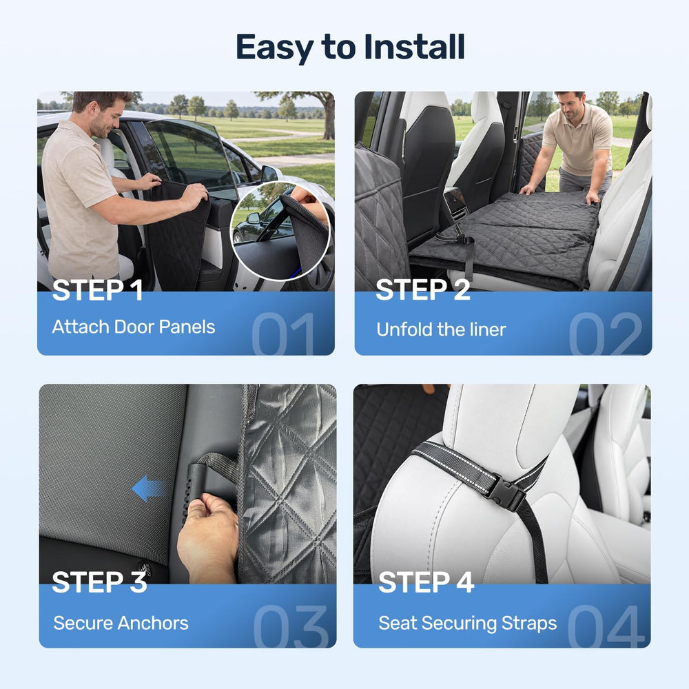 Zanch Pet Liner for Tesla Model 3/Y/YL/S, Stable Hard Bottom DogCover