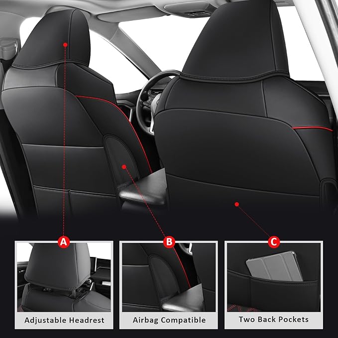 MIROZO Seat Covers for Rav4, Non-Hybrid Toyota RAV4 Seat Covers Car Seat Cover