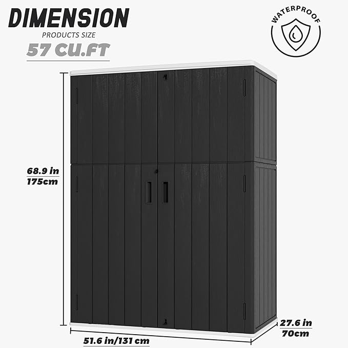 Vertical Outdoor Storage Cabinets, Plastic Sheds&Outdoor Storage