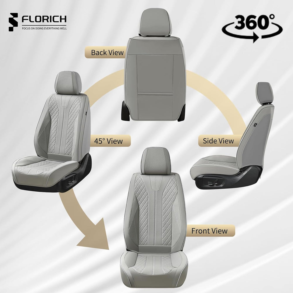 Car Seat Covers Full Set Leather Seat Cover for Cars Full Coverage Seat Cover...