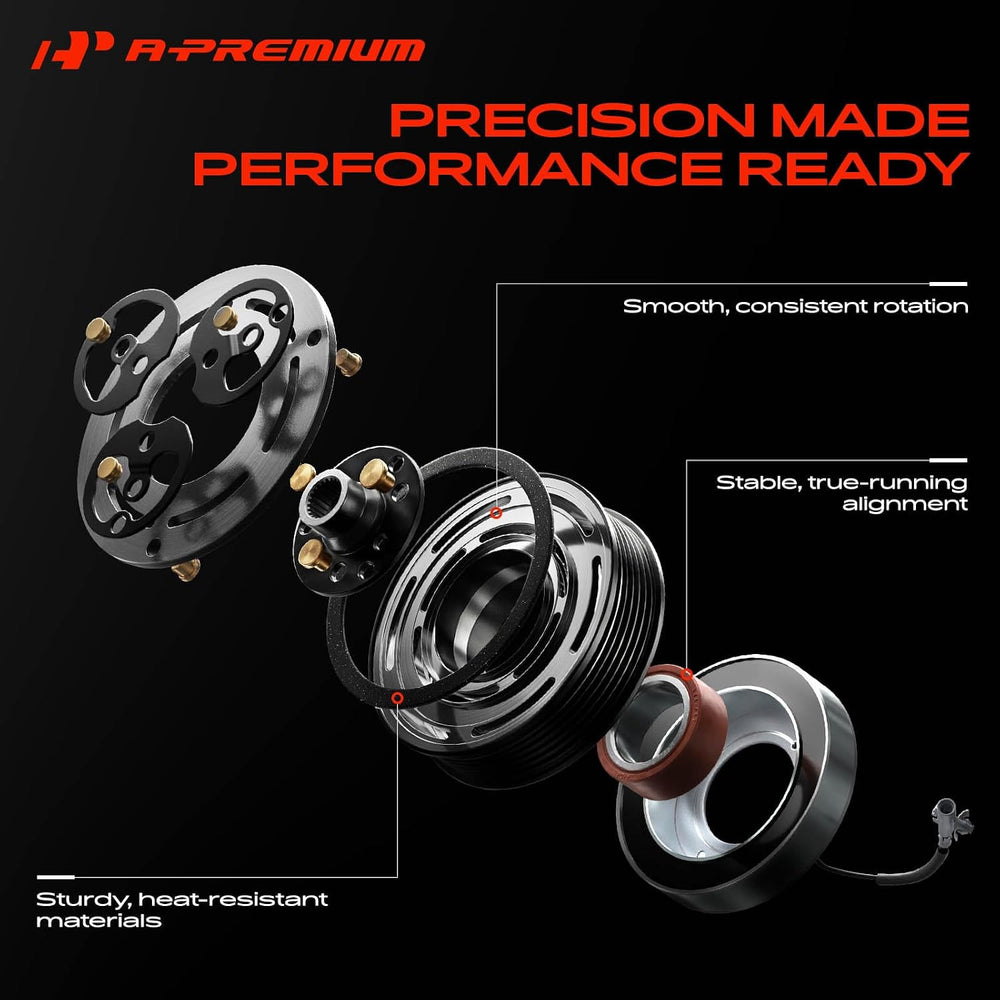 A-Premium Air Conditioner AC Compressor Clutch Pulley With Bearing