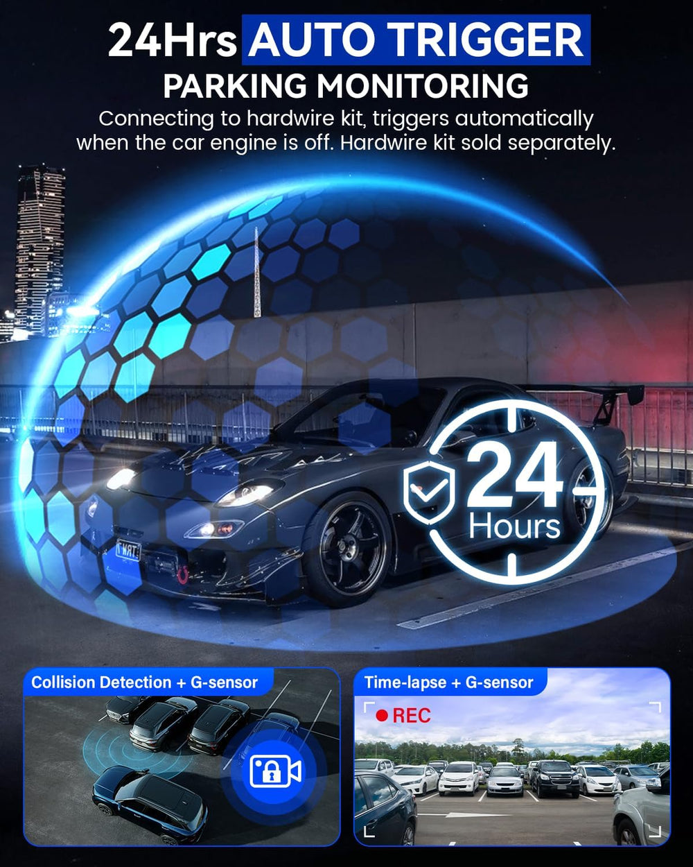 IIWEY 4K+4K Dash Cam Front and Rear, 5G Wi-Fi 64GB SD Card Included, STARVIS ...