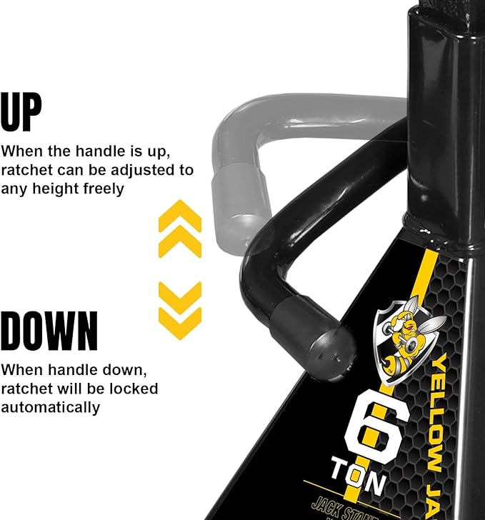 YELLOW JACKET Jack Stands 6 Ton