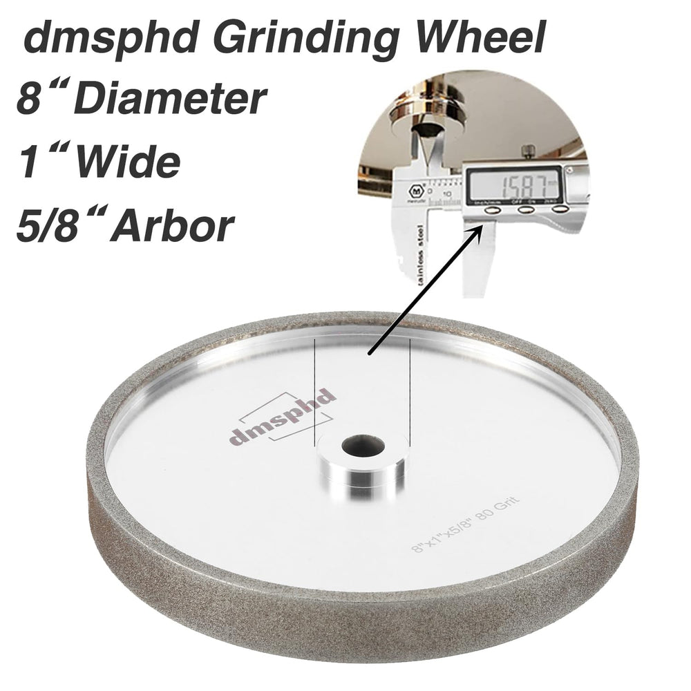 CBN Grinding Wheel 8 inch 80 Grit, 1" Wide, 5/8" Arbor, Suitable fo...