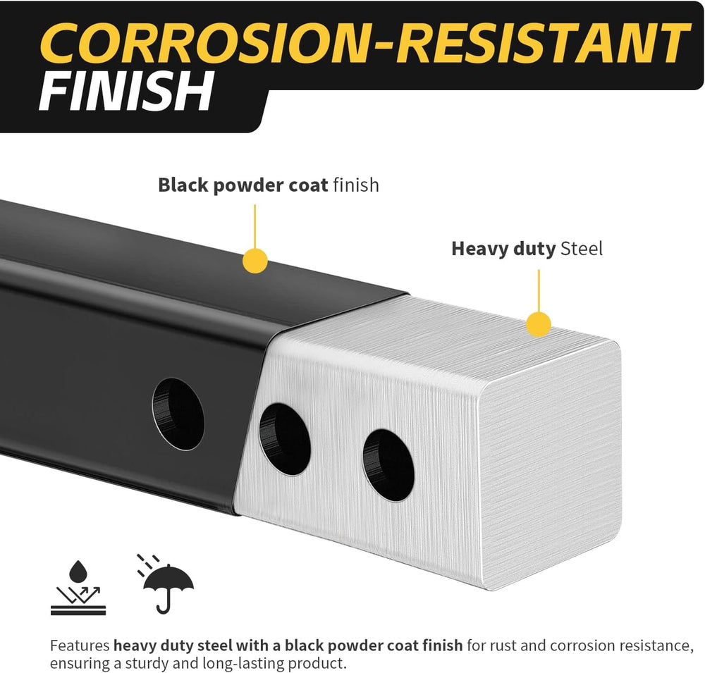 MaxxHaul 50650 Trailer Hitch Riser for 2 inch Receivers with 6 inch Rise/Drop