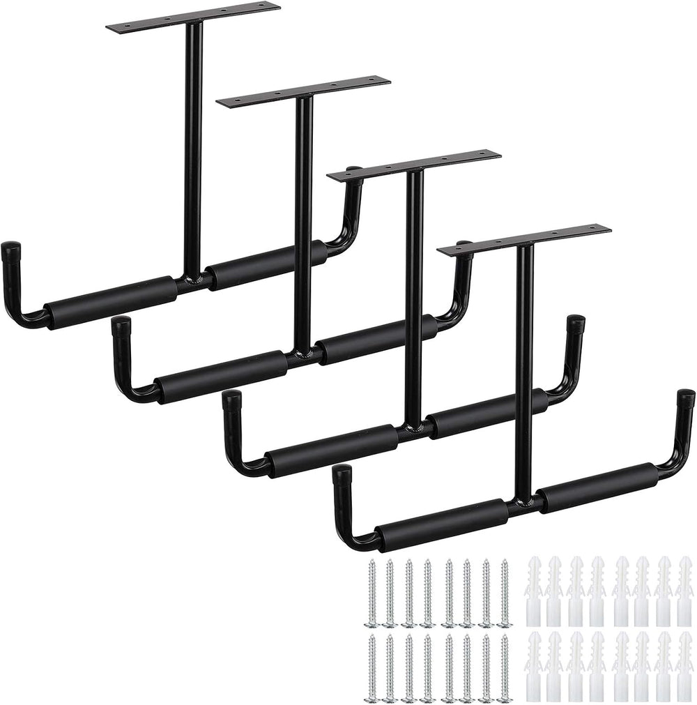 Overhead Garage Storage Hooks Rack Ceiling Mounted, Heavy Duty Utility Hooks ...