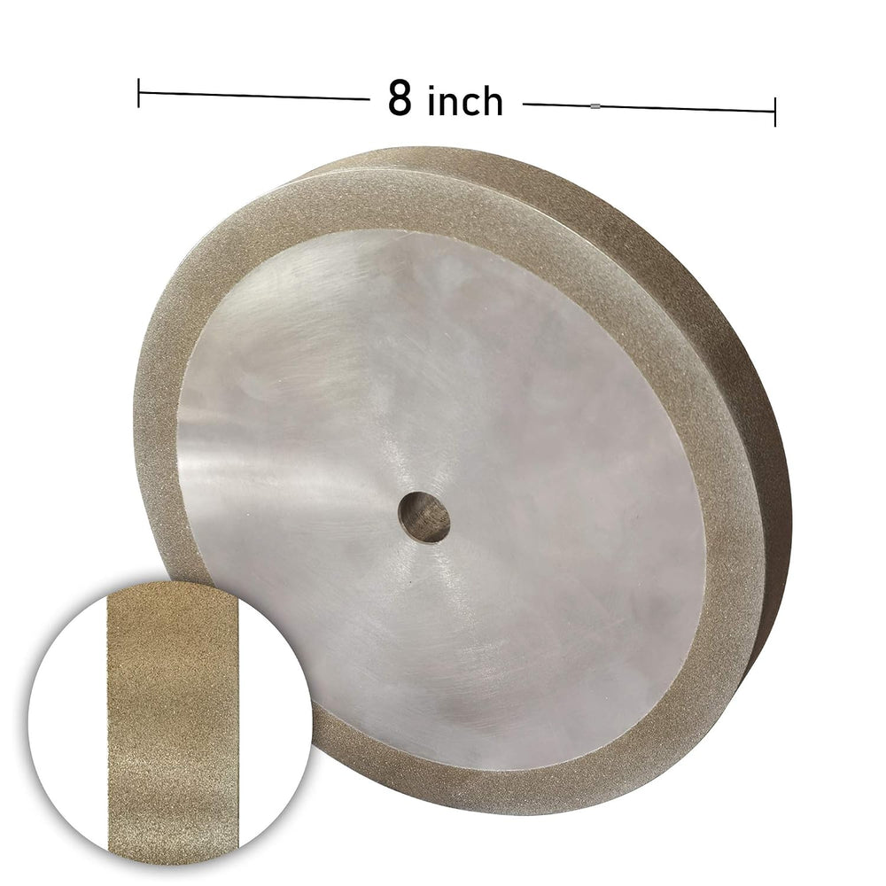 BUCKTOOL 180 Grit 8-Inch CBN Grinding Wheel, 1-Inch Wide, 5/8-Inch Arbor