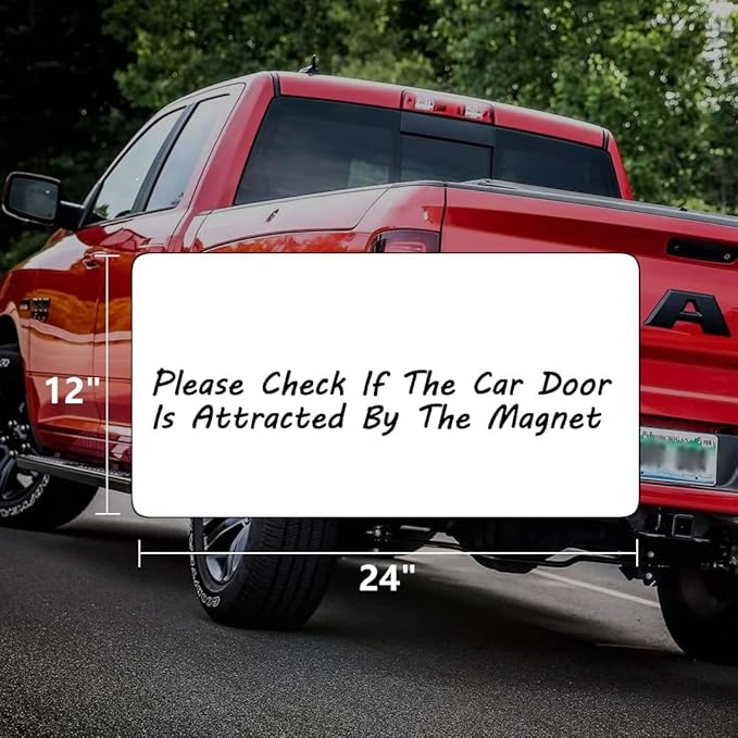 4 Pack Blank Car Door Magnet Sticker, Rounded Corners Magnetic Vehicle Sign