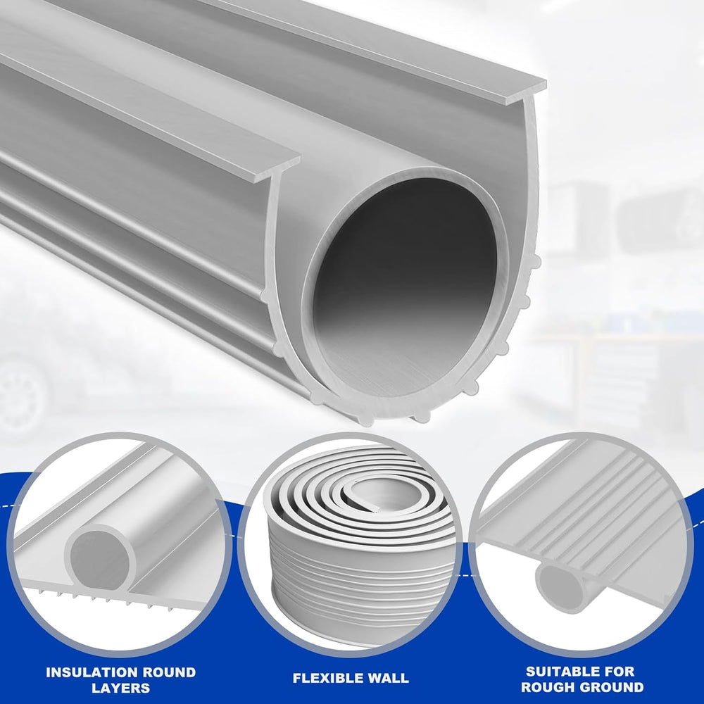 Garage Door Bottom Seal, 5/16 T-End Rubber Weather Stripping, 20 FT