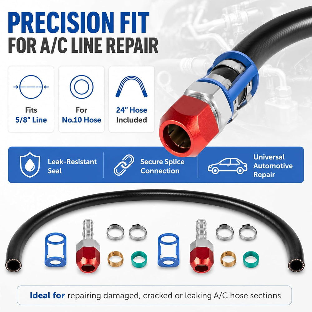 800-670 A/C Line Splice Connector Kit for 5/8" Line & No.10 Hose, 24...