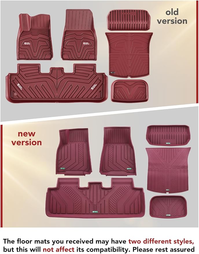 YHTAUTO Custom Fit Red Car Floor Mats