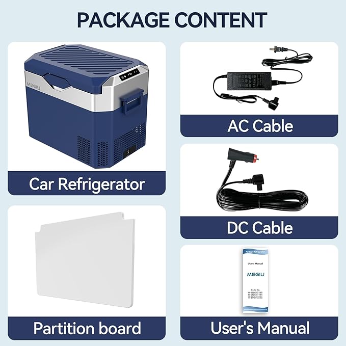 Car Fridge Portable 12V Refrigerator 32 Quart 12 Volt Freezer Compressor Cooler