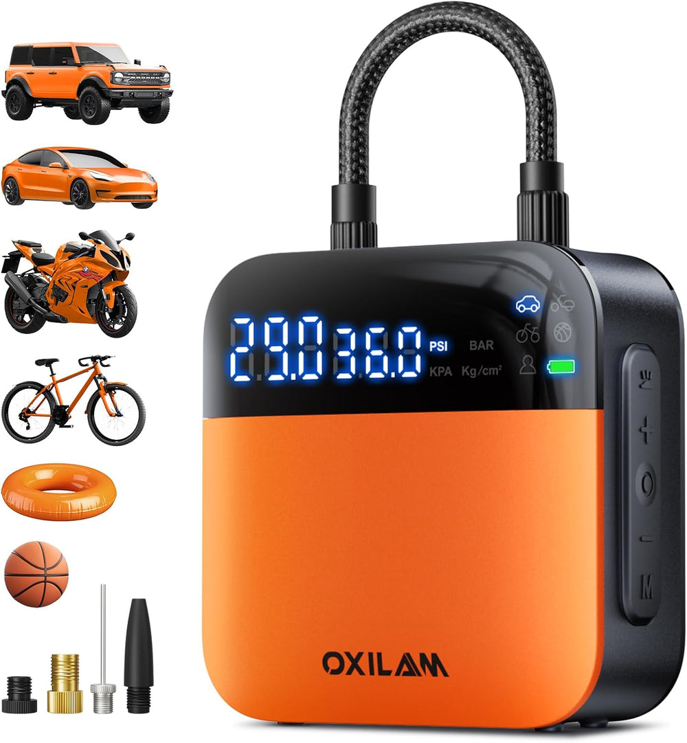 OXILAM C2 Tire Inflator Portable Air Compressor - 150PSI 5X Faster Air Pump f...