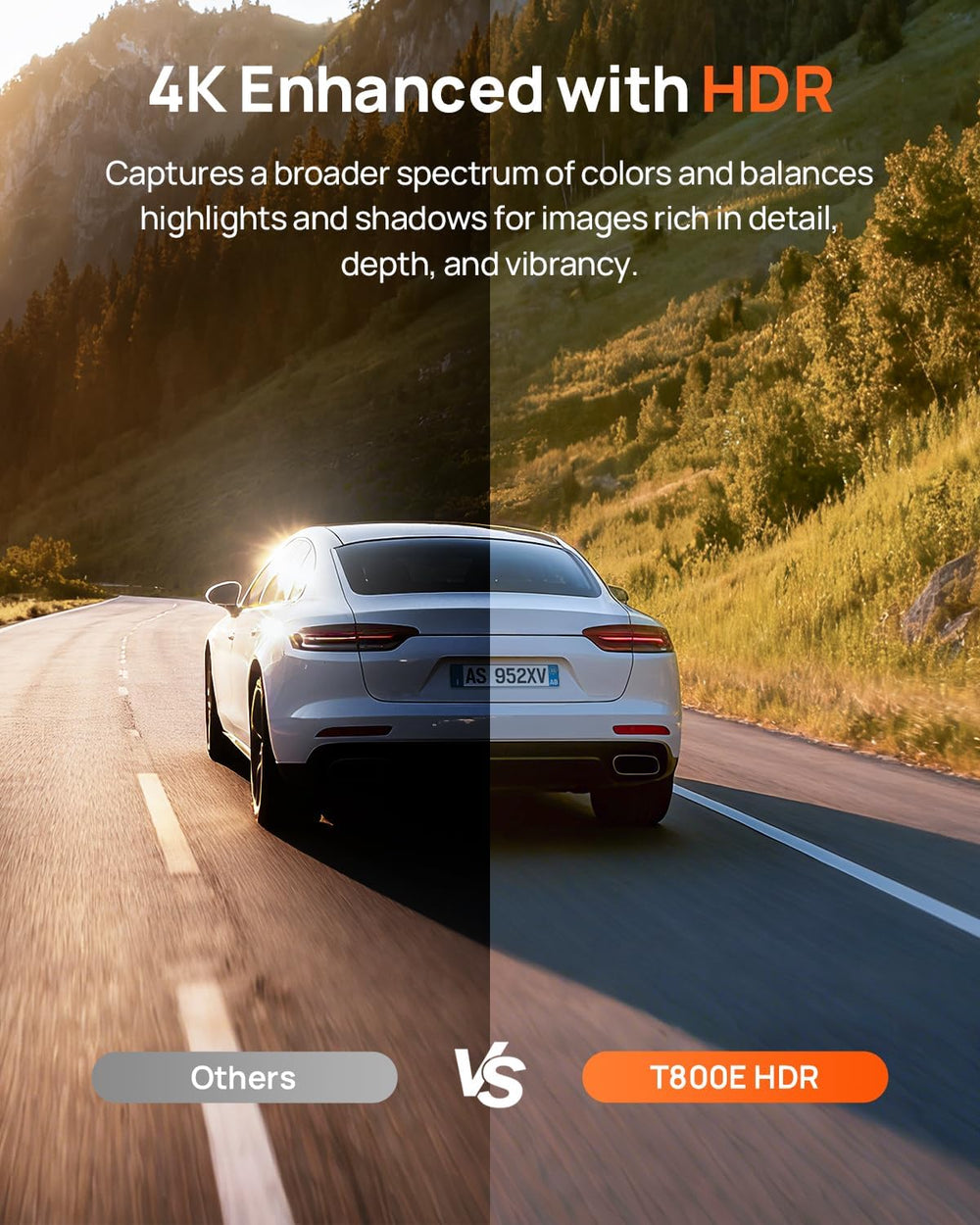 70mai 4K Dash Cam Front and Interior, 4K HDR Dash Camera with F1.55 Aperture,...