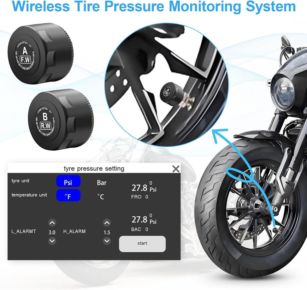 Portable 5" Wireless Motorcycle Carplay (Include 128 GB TF) with 1080P D...