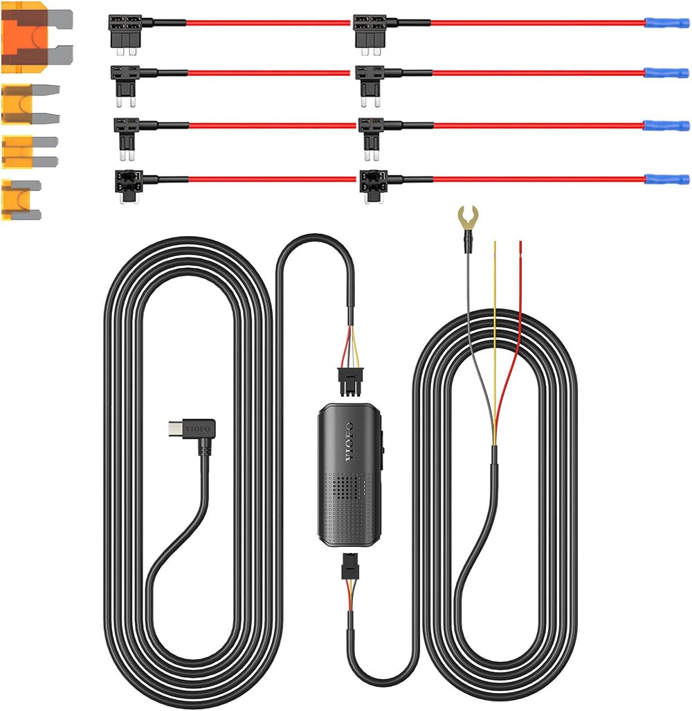 VIOFO Type-C HK6 Hardwire Kit with 8PCS Full Set Circuit Fuse Tap for Cam