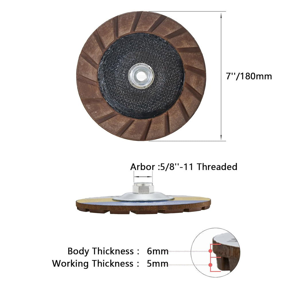 7" Ceramic Bond Diamond Cup Wheel for Concrete, 5/8-11, 100 Grit