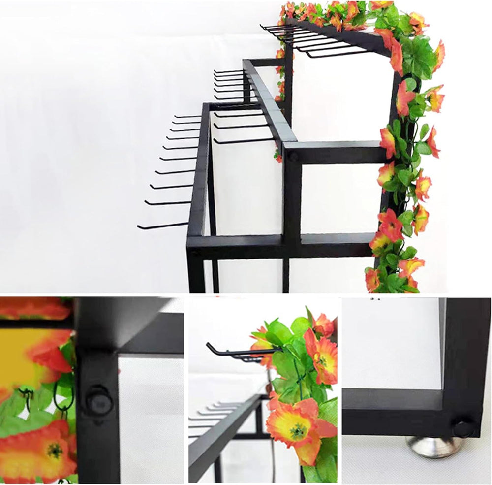 Floor Mounted Metal Belt Hanger Scarf Rack for Retail (100X40X150CM)