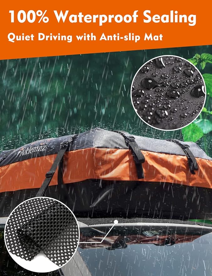 FIVKLEMNZ Car Rooftop Cargo Carrier Roof Bag Waterproof