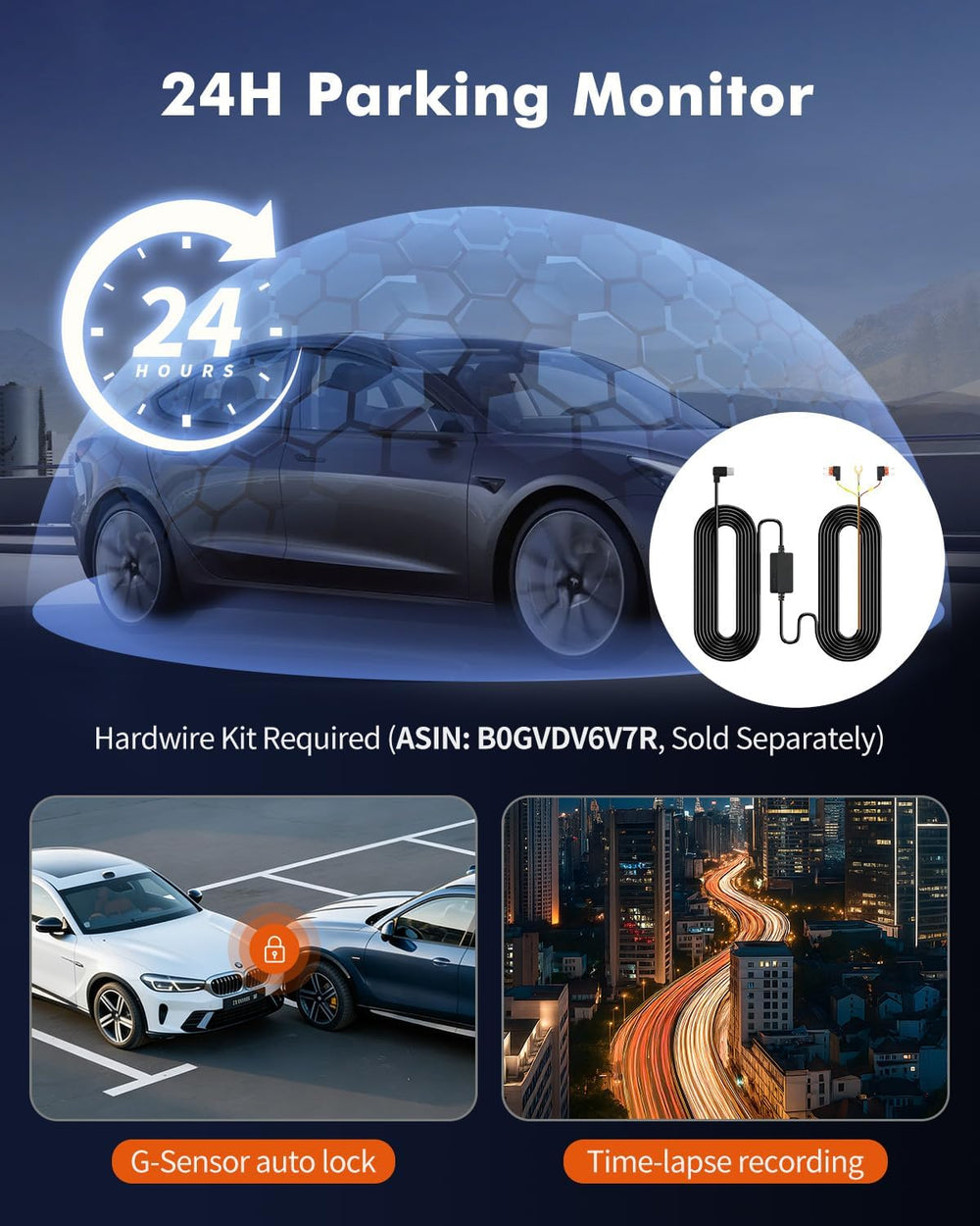 4K Dash Cam Front Rear Inside, 3 Channel Dashcam with WiFi 6 & GPS