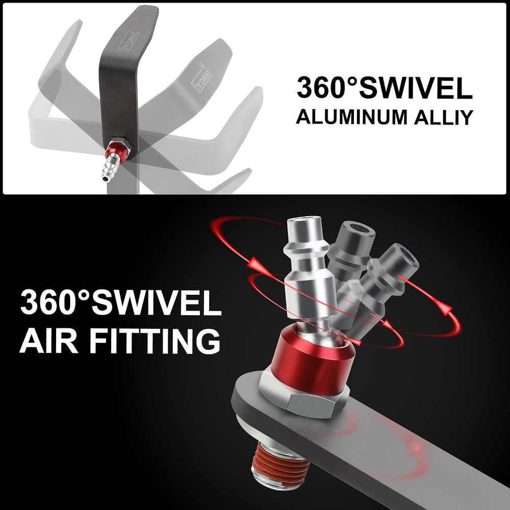Hromee Pneumatic Tool Rafter Hook Hanger with 1/4" Swivel Air Fittings, ...