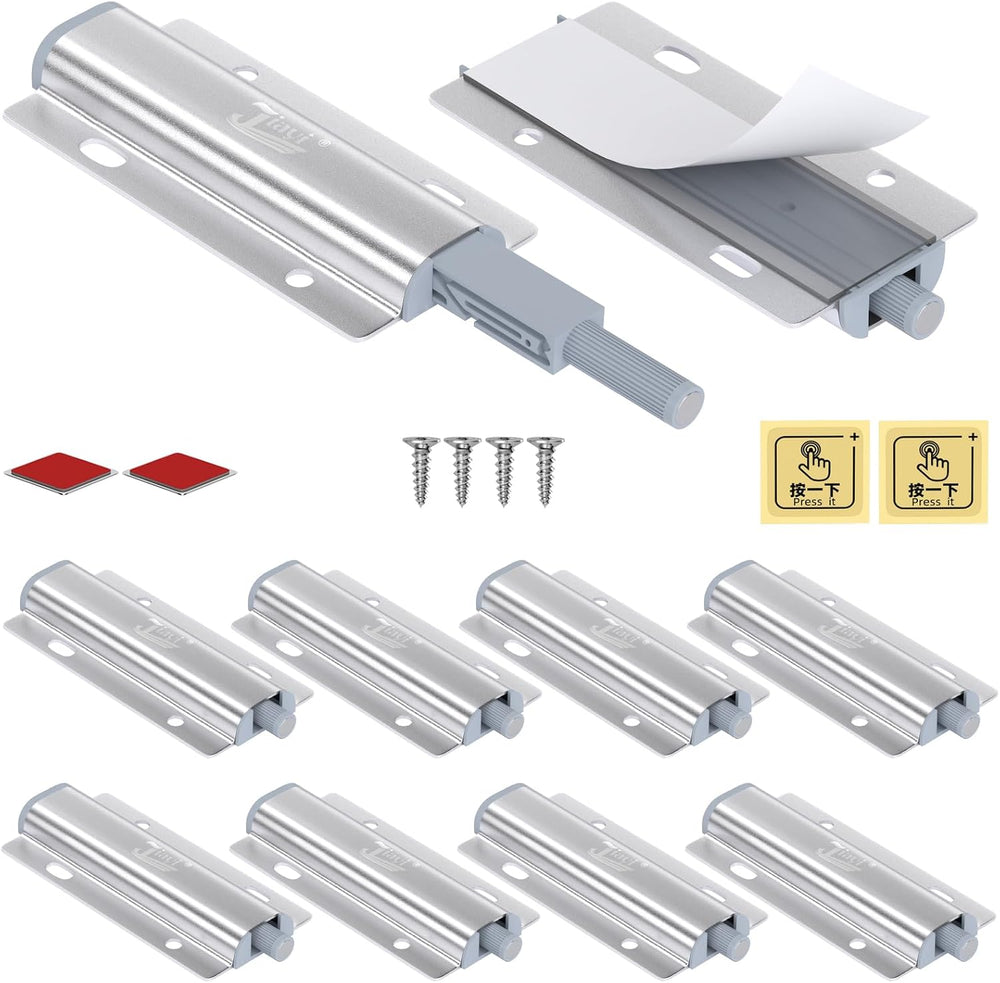 Push to Open Cabinet Latches Hardware Magnetic Push Latch Jiayi 10 Pack Door ...