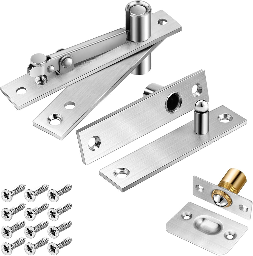 1 Pack | Heavy Duty Pivot Hinge Set with Door Ball Catch for Wood Door - HBL&...
