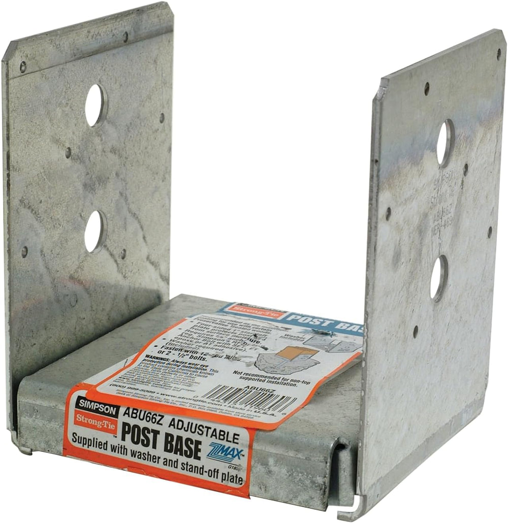 Simpson Strong-Tie ABU66Z ABU ZMAX Galvanized Adjustable Standoff Post Base f...