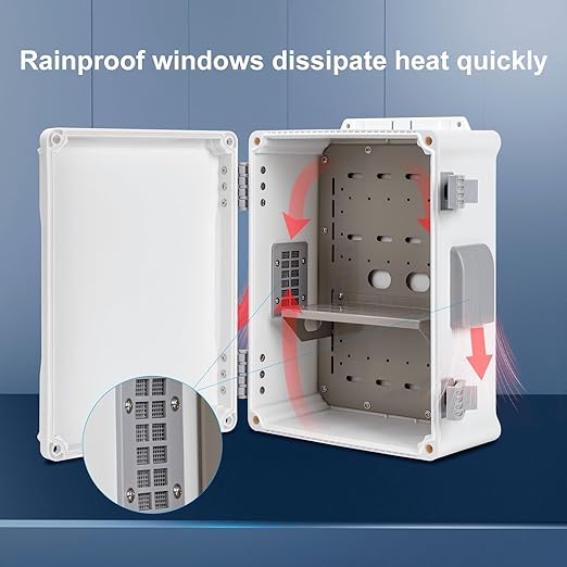 Outdoor Electrical Junction Box, ABS Water Resistant Enclosure