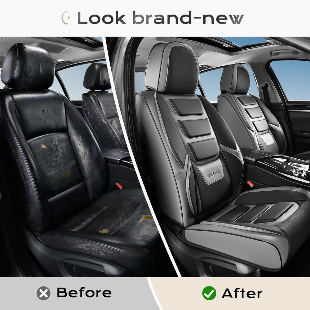 Coverado Car Seat Covers Full Set, Seat Covers for Cars, Front Seat Covers an...