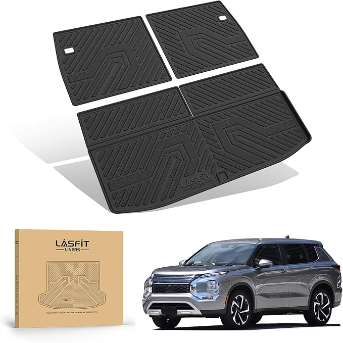 LASFIT Backrest & Cargo Mat for Mitsubishi Outlander 2022-2025, Custom Fit
