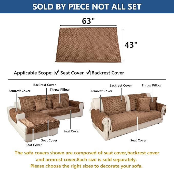 Eismodra Couch Cover, Sectional Couch Covers, Sofa Covers
