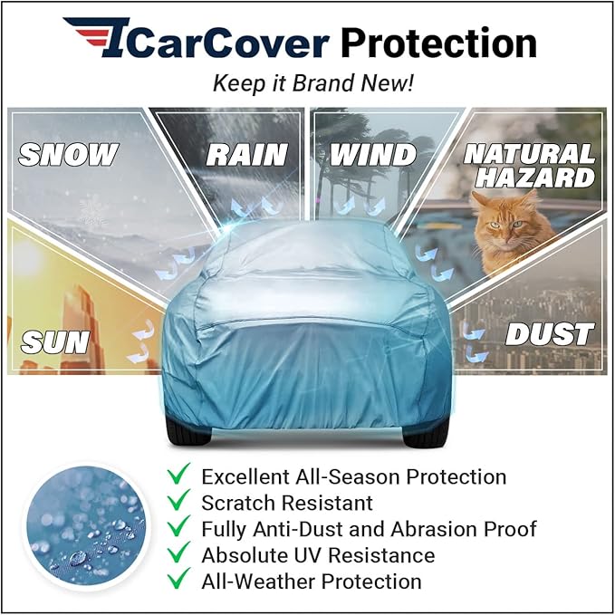 iCarCover Premium Car Cover for 1975-1981 Chevy Monza 2+2, Hatchback Heavy Duty