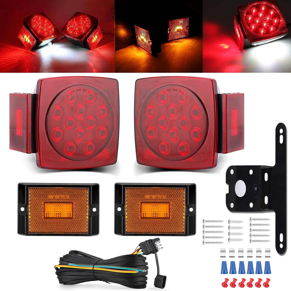 LIMICAR Trailer Light Kit with 25FT Braided Wiring Harness