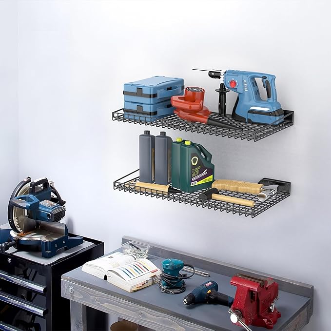 TORACK 2 Pack Wall Mounted Storage Shelves, 23.5" x 12" Wall Shelf